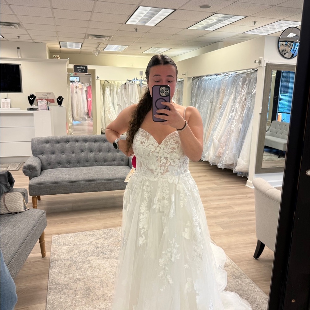 White Lace Wedding Dress - 2464-Frances